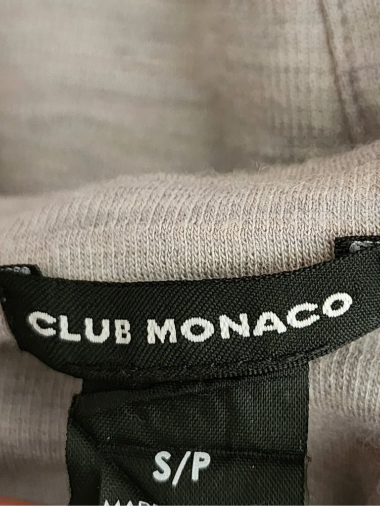 Club Monaco Gray 100% Wool Knit Boat Neck Cinch Bell Sleeve Sweater — image 5 of 6